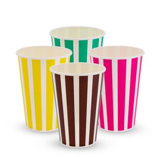 16 OZ THICK SHAKE CUP CANDY STRIPE (SLV)