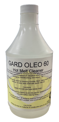 Gard OLEO 60 hot melt cleaner; VOC free (Case 12 - 750ML bottles)