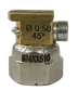 H200 nozzle; 90°; 3 exit; Ø 0.50mm, 45° Spread (Updated Screw)