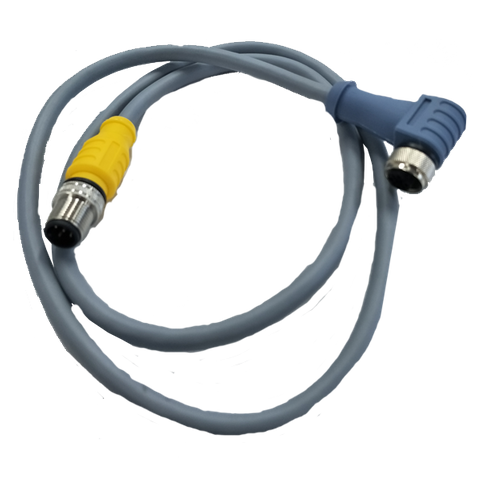 Valve adapter cable; M12 standard key to M12 reverse key