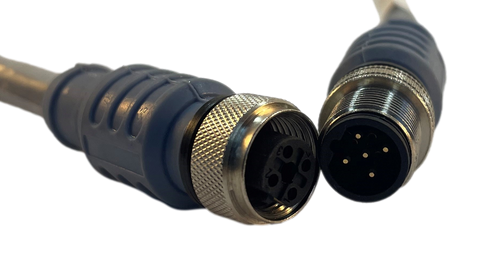 Valve cable; M12; 5-pin; rev key; 8m