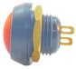 Red plastic bodied pushbutton switch