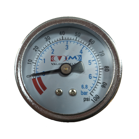 Gauge 0-100 PSI 1/8 back mnt