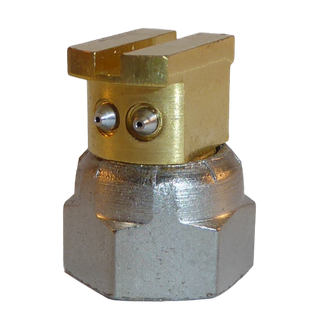 H200 nozzle; 90&deg;; 2 exits; &Oslash;0.50mm; 10&deg; SHCS (hex socket)