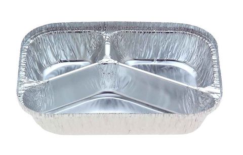 7420 3 PART MEAL TRAY FOIL (100/500)