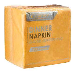 "DISCONTINUED" QLTD DINNER NAPKIN GOLD (ND0177)(100/1000)