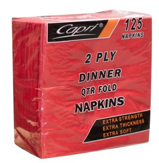2PLY DINNER NAPKIN RED (ND0162)(125/1000)