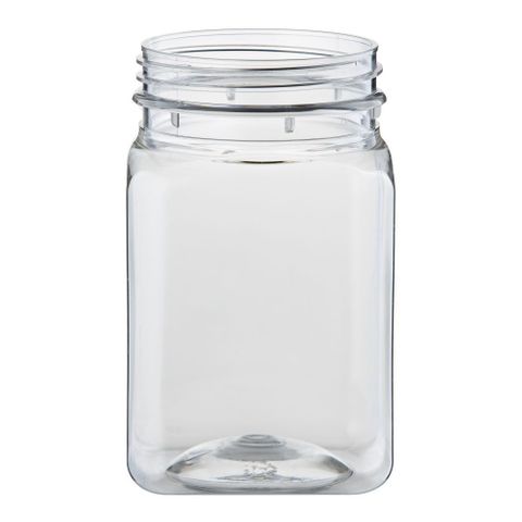 375/400ML CLEAR SQ PLASTIC JAR(N400S)