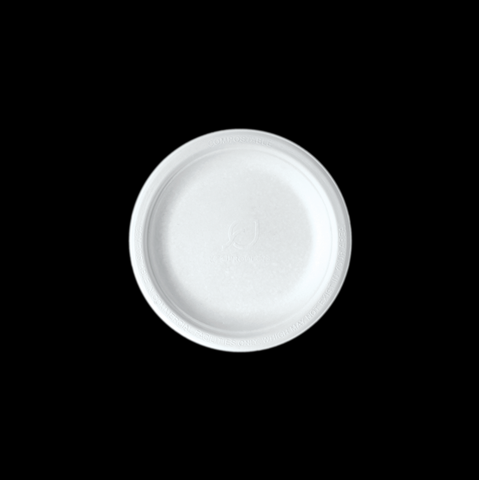 SUGARCANE PLATE WHITE 6 INCHES (N626S0001) (50/1000)