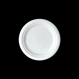 SUGARCANE PLATE WHITE 7 INCHES (N462S0001) (50/1000)