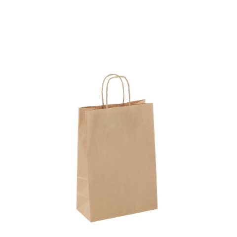 SMALL BROWN TWIST HANDLE BAG (BKPT350) (BCB-T-M)