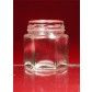45ML CLR GLASS HEX JAR (RP26)