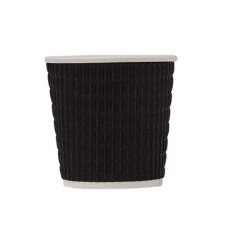 4OZ TRIPLE WALL CUP CORR BLACK (4TWCC)(25/500)