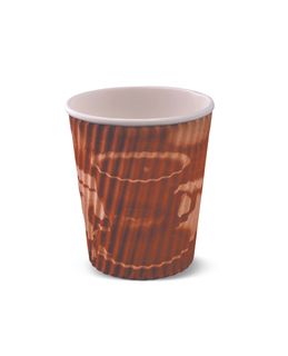 8OZ RIPPLE CUP BROWN CLASSIC (R604S0020) (40/1000)