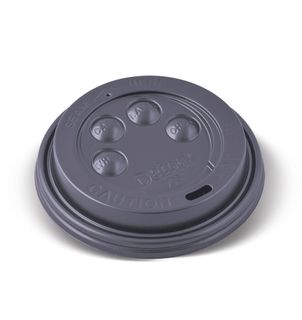 LID SMOOTH BLACK  90MM 12/16OZ (V668S0029)