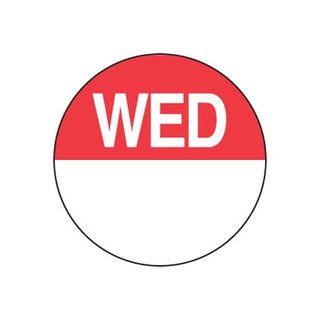 LABEL - DAY DOT WEDNESDAY 24MM (81300)