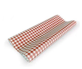 1/2 CUT LUNCHWRAP CHECKERED BLUE 400X330