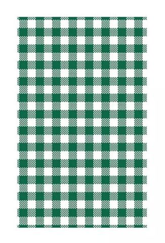 1/4 CUT LUNCHWRAP - CHECKERED GREEN