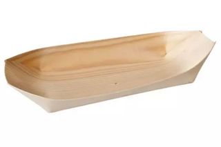 OVAL BOAT BIO WOOD, 115X65MM (50) (PB5)