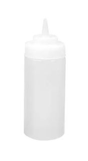 SQUEEZE BOTTLE-CLEAR 480ML WIDE MOUTH