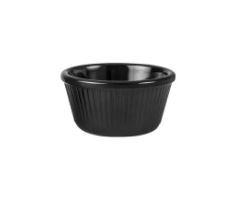 RAMEKIN-BLACK, 85x50mm/120ml, FLUTTED