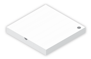 PIZZA BOX 9'' PLAIN WHITE AUS (100)