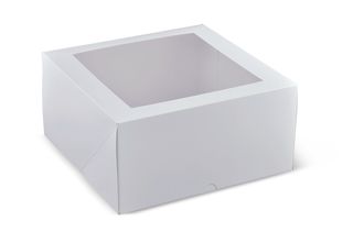9IN WINDOW CAKE BOX WHITE(Q404S0001) (50/100)