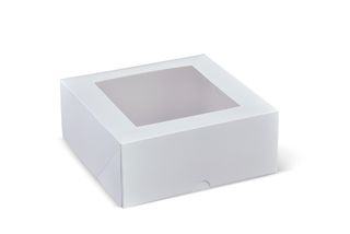 7IN WINDOW CAKE BOX WHITE (Q093S0001) (50)