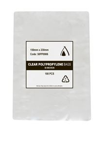 P/PROP BAGS 150X230MM NO GUSS (50PP0906)