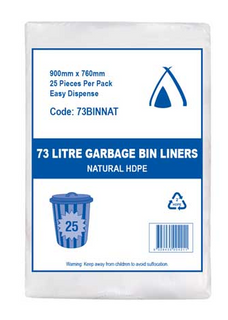 73LT BIN LINERS NATURAL HDPE (73BINNAT)