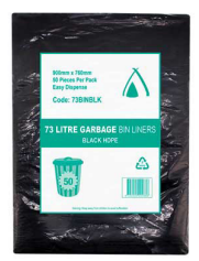GARBAGE BAGS BLACK BUDGET 73LT(73BINBLK)