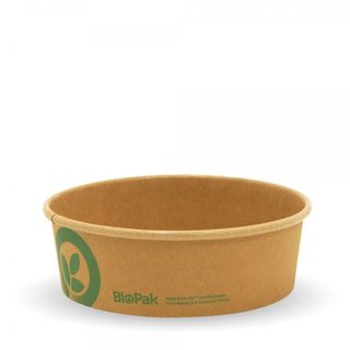 BIOBOWL KRAFT PAPER SMALL PLA LINED BOWL 500ML (50/400)