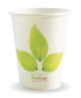 BIOHOT CUP S/WALL LEAF 12OZ (50/1000)