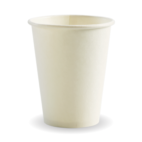 BIOHOT CUP S/WALL WHITE 12OZ 80MM (50/1000)