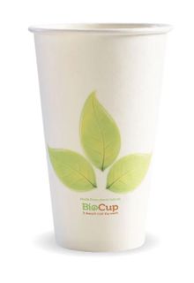 BIOHOT CUP S/WALL LEAF 16OZ (50/1000)