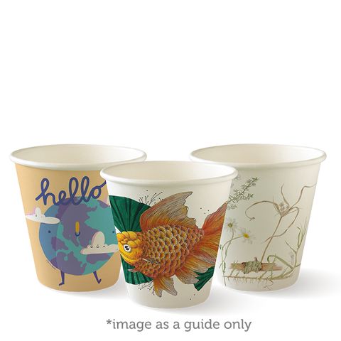 BIOHOT CUP 90MM S/WALL ART 8OZ (50/1000)