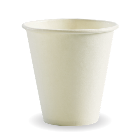 BIOHOT CUP 90MM S/WALL WHT 8OZ (50/1000)