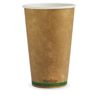 BIOHOT CUP S/WALL KRAFT 16OZ (50/1000)