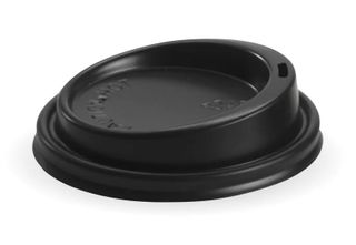 LID 90MM BLK  BIOHOT CUP 8-20OZ (50/1000)