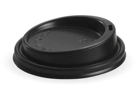 LID 90MM BLK  BIOHOT CUP 8-20OZ (50/1000)