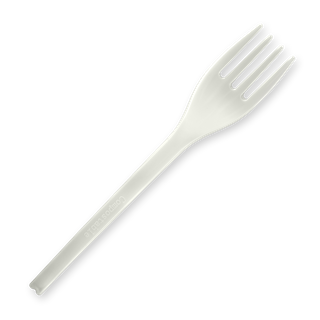 BIOCUTLERY PLA FORK WHT 6'' (50/1000)