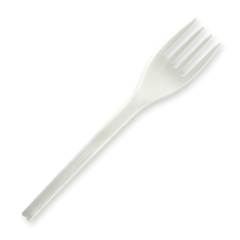 BIOCUTLERY PLA FORK WHT 6'' (50/1000)