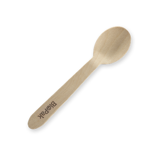 BIOCUTLERY WOODEN TEASPOON 10CM (100/2000)