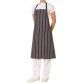 CHEFS BIB APRON WOVEN  NAVY/WHITE