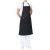 PROCHEF BLACK PC BIB APRON (POCKET)