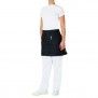 CHEFS BLACK PC 1/2 WAIST APRON (POCKET)