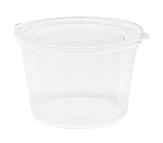 100ML PP SAUCE CUP WID HINGED LID (50/1000)