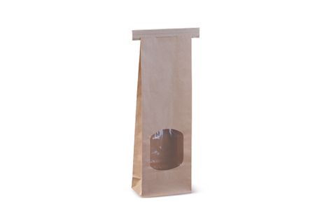 250G BRN COFFEE BAG WITH TIE (C644S0010)