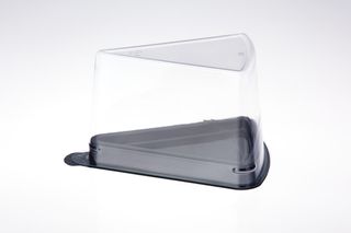 CAKE WEDGE CLR LID BLK BASE (DS-CW1T) (50/600)