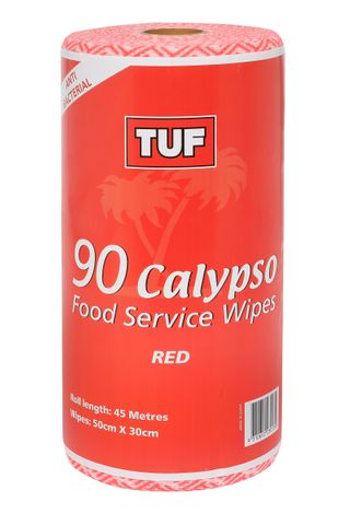 CALYPSO TUF RED FOOD SERVICE WIPES (90) 6/CTN
